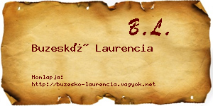 Buzeskó Laurencia névjegykártya